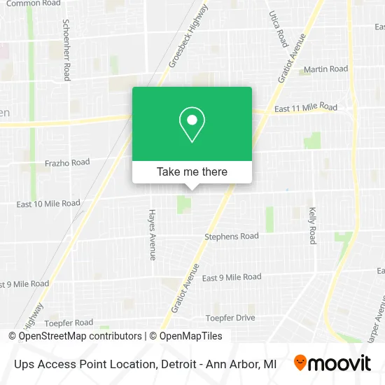 Ups Access Point Location map