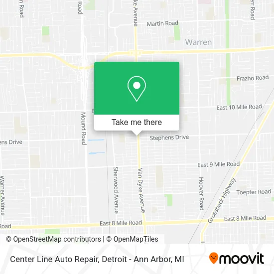 Center Line Auto Repair map