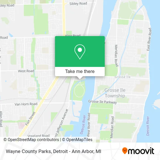 Wayne County Parks map