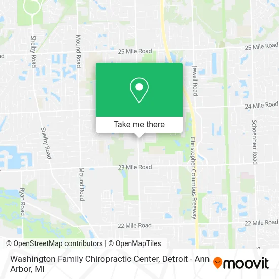 Washington Family Chiropractic Center map