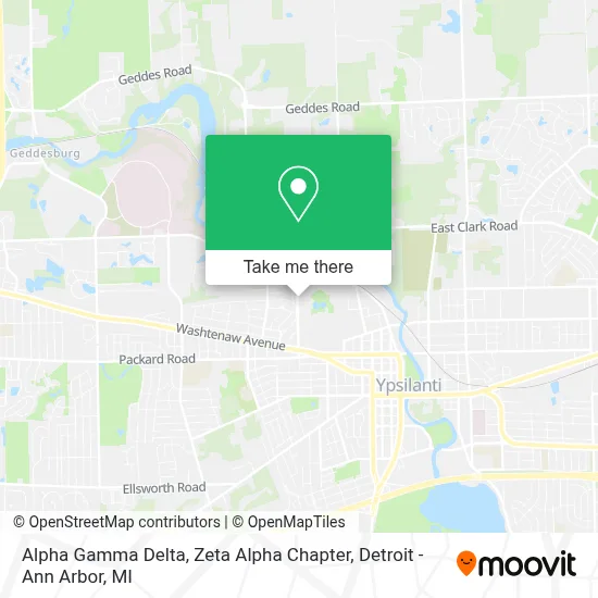 Alpha Gamma Delta, Zeta Alpha Chapter map