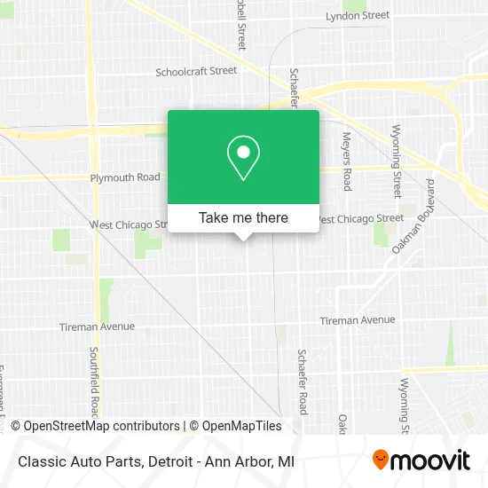 Classic Auto Parts map