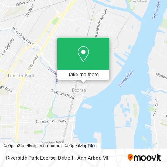 Riverside Park Ecorse map