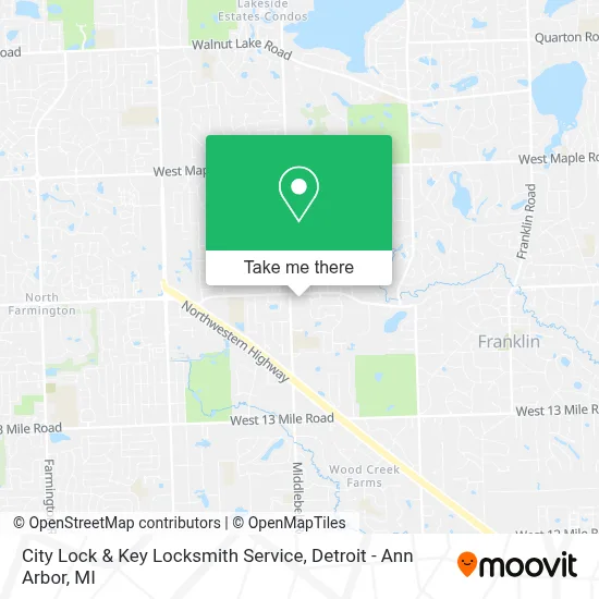 City Lock & Key Locksmith Service map