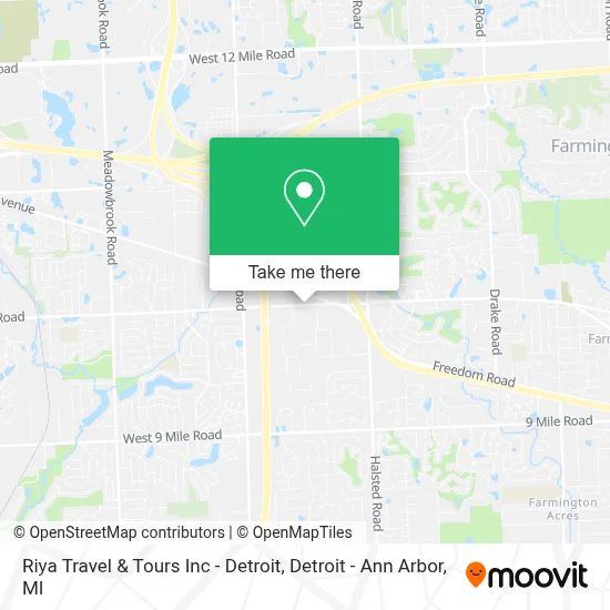Riya Travel & Tours Inc - Detroit map