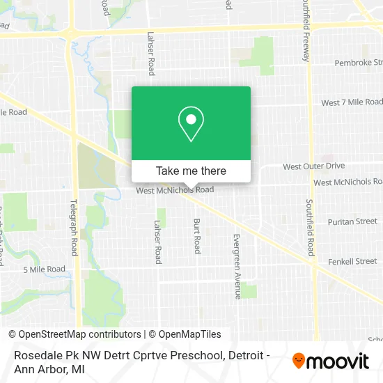 Rosedale Pk NW Detrt Cprtve Preschool map