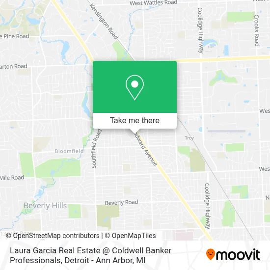 Laura Garcia Real Estate @ Coldwell Banker Professionals map