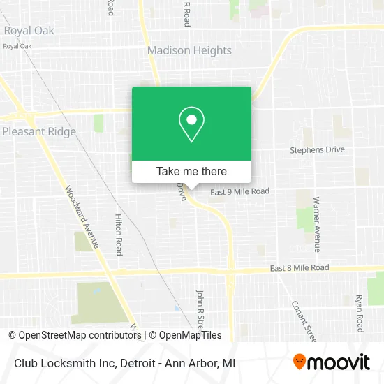 Club Locksmith Inc map