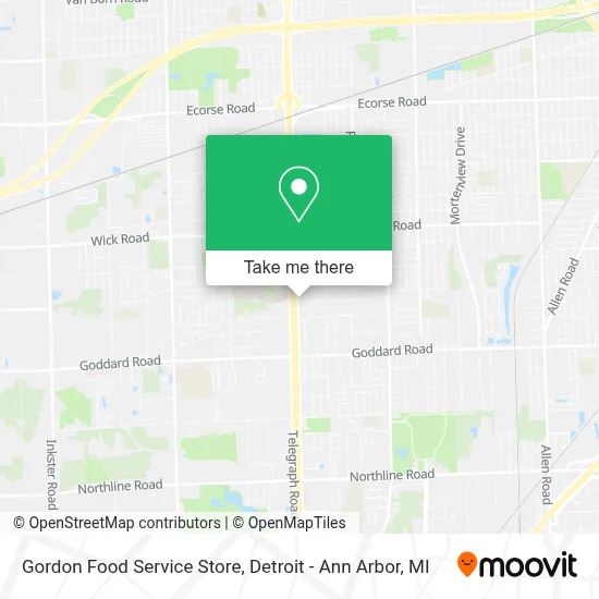 Gordon Food Service Store map