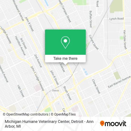 Michigan Humane Veterinary Center map