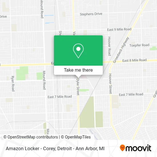 Amazon Locker - Corey map