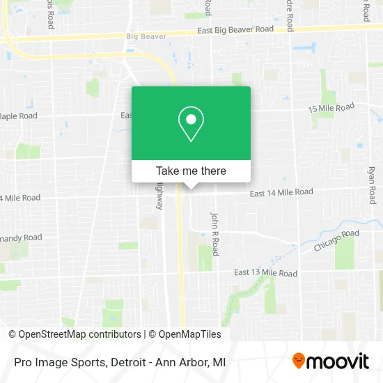 Pro Image Sports map