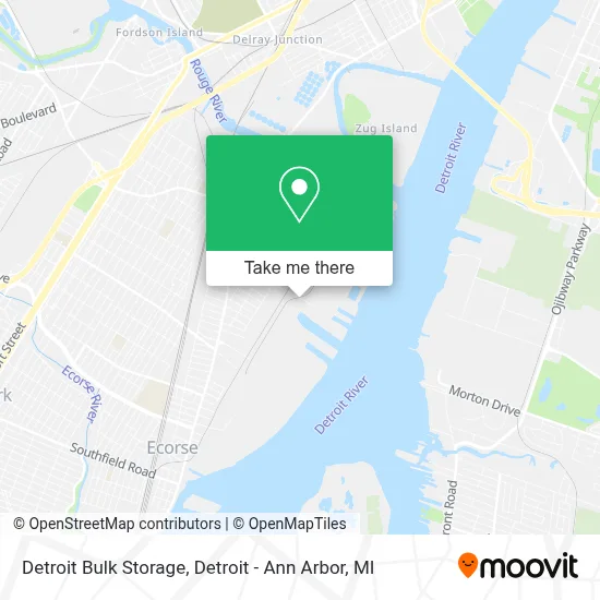 Detroit Bulk Storage map