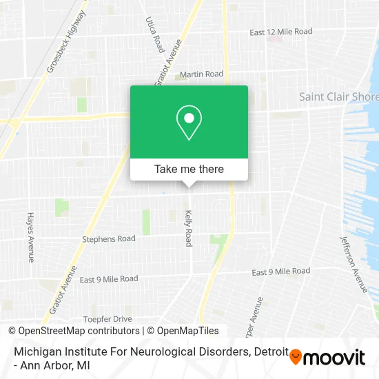 Michigan Institute For Neurological Disorders map