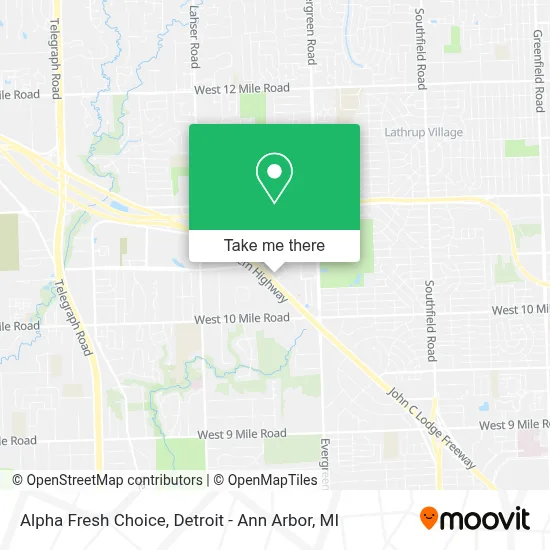 Alpha Fresh Choice map