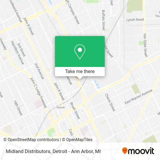 Midland Distributors map