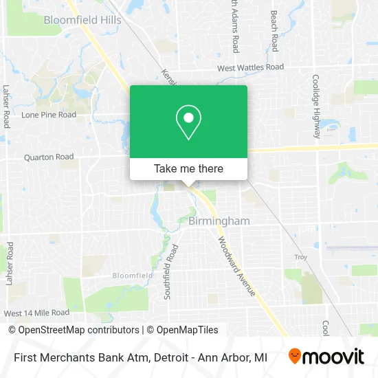 First Merchants Bank Atm map
