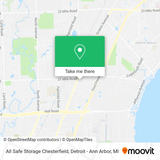 All Safe Storage Chesterfield map