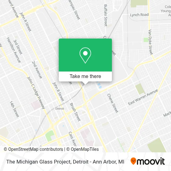The Michigan Glass Project map