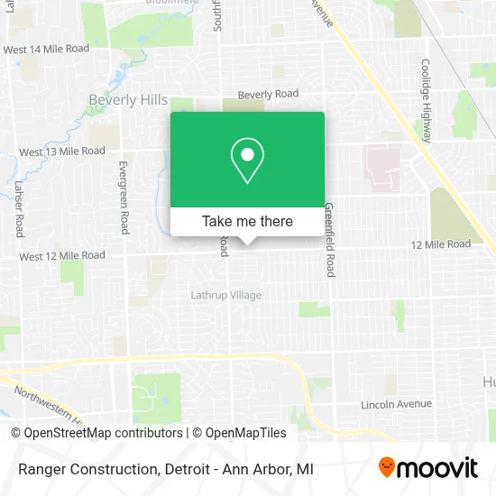 Ranger Construction map