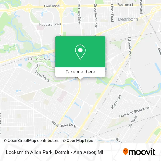 Locksmith Allen Park map