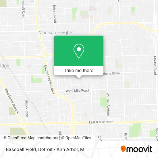 Baseball Field map