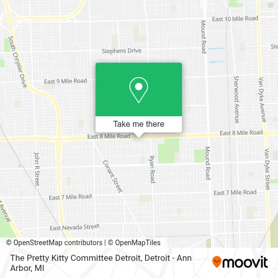 The Pretty Kitty Committee Detroit map