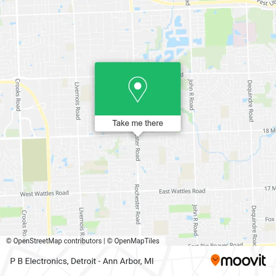 P B Electronics map