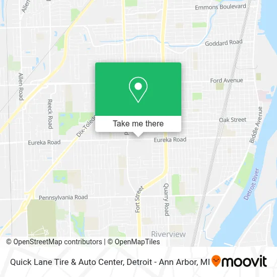 Quick Lane Tire & Auto Center map