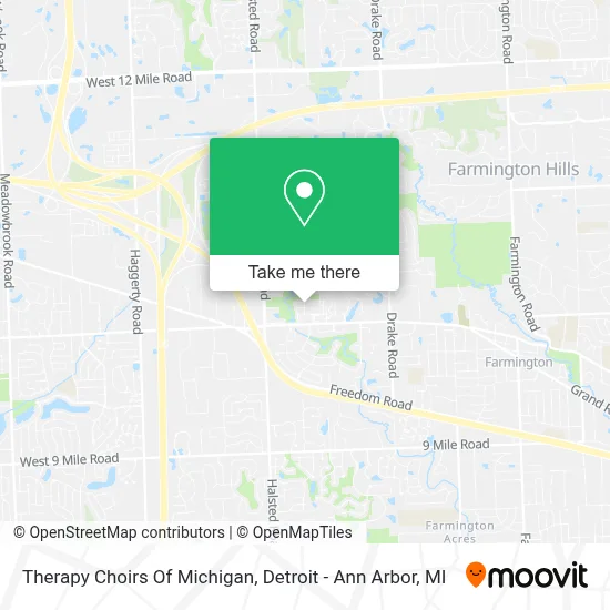 Therapy Choirs Of Michigan map