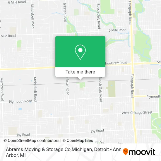 Abrams Moving & Storage Co,Michigan map