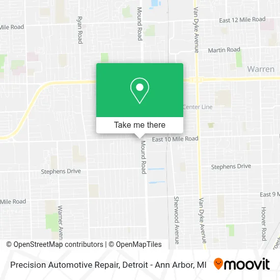 Precision Automotive Repair map