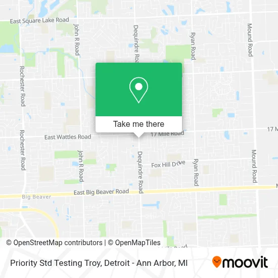 Priority Std Testing Troy map