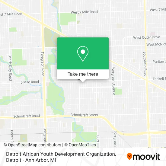 Detroit African Youth Development Organization map