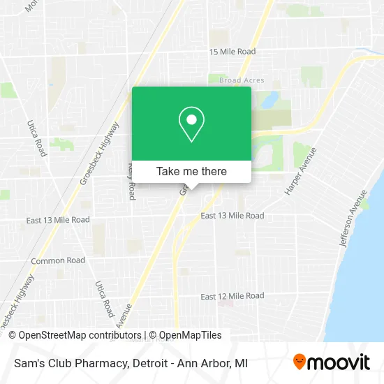 Sam's Club Pharmacy map