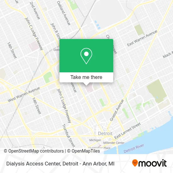 Dialysis Access Center map
