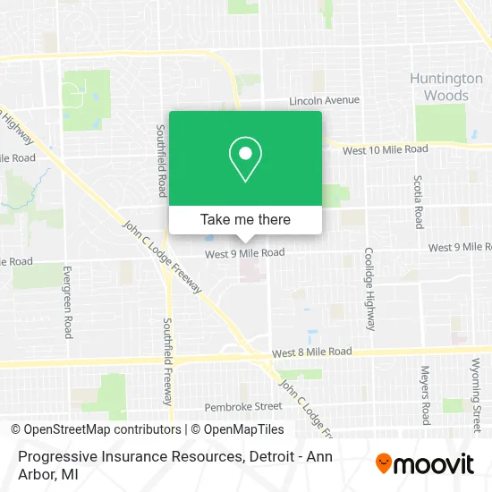 Progressive Insurance Resources map