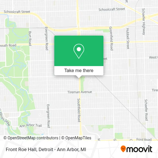 Front Roe Hall map