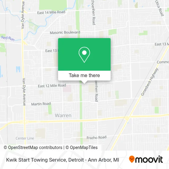 Kwik Start Towing Service map