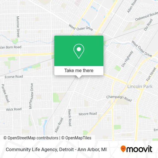 Community Life Agency map