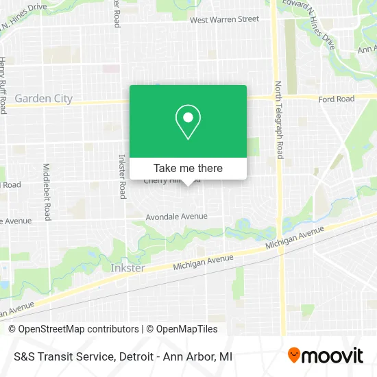 S&S Transit Service map