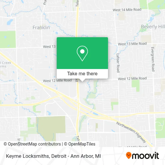 Keyme Locksmiths map