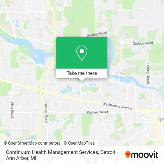Continuum Health Management Services map