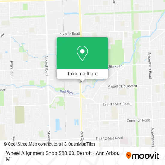 Wheel Alignment Shop S88.00 map