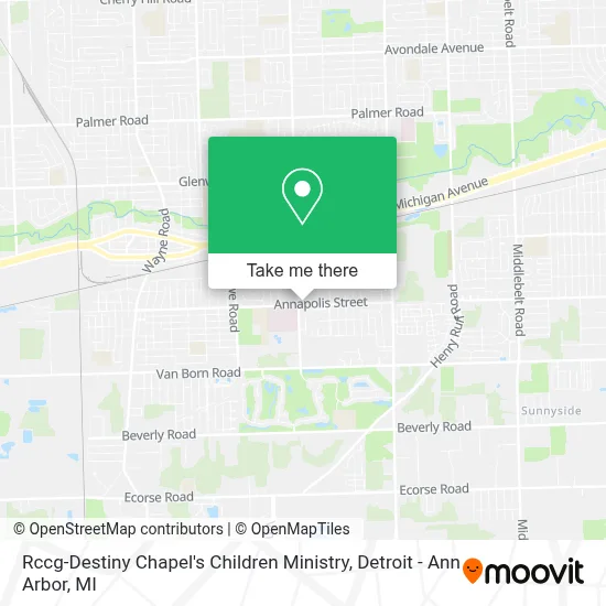 Rccg-Destiny Chapel's Children Ministry map