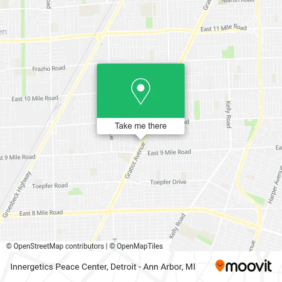 Innergetics Peace Center map