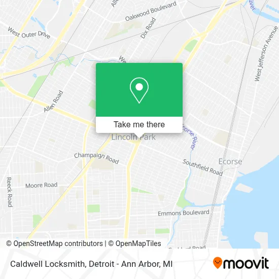 Caldwell Locksmith map