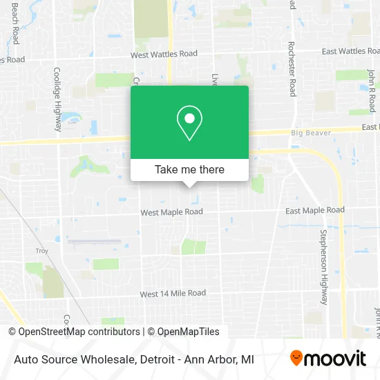 Auto Source Wholesale map