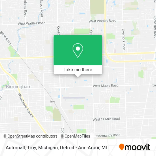 Automall, Troy, Michigan map