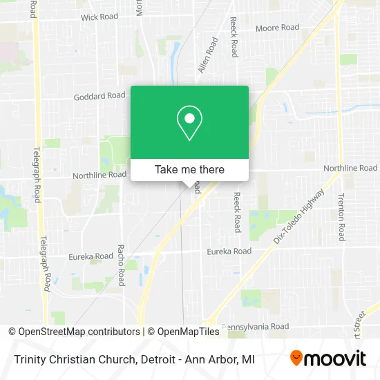 Trinity Christian Church map